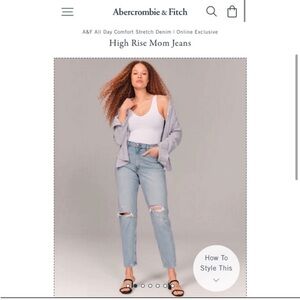 Abercrombie High Rise Mom Jean